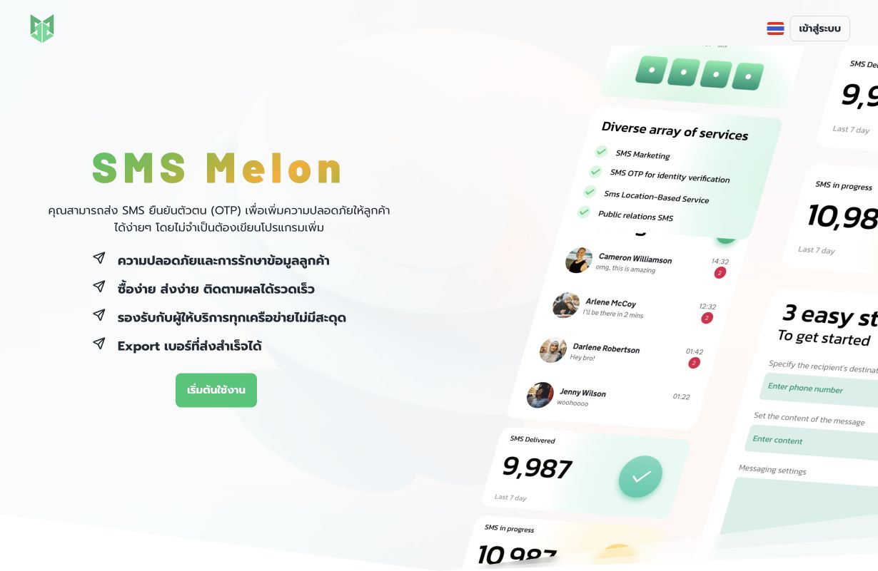 SMS Melon — Website UX/UI Design